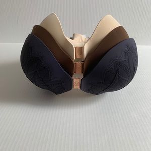 Evelyn And Bobbie Bustier Bra Set Of 3 Size 34D